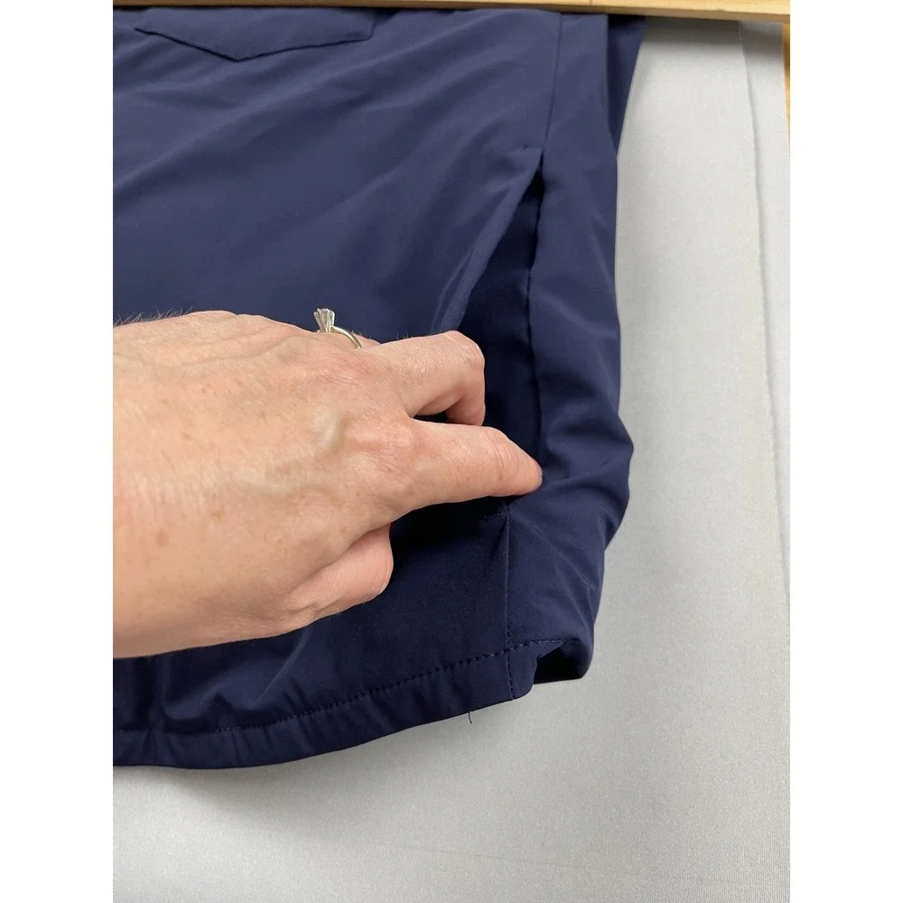Banana Republic Shirt Jacket‎ Mens Medium Navy Blue Lightweight Coat Tech Motion